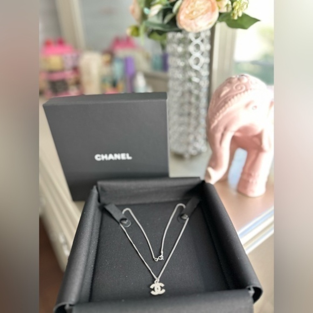 Chanel CC Crystal and Silver Necklace 2011